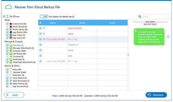 how to restore messages from icloud selectively via iphone data recovery