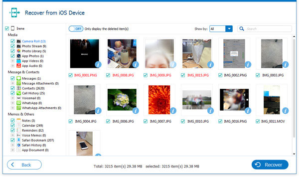 recover lost pictures on iphone via ios data recovery