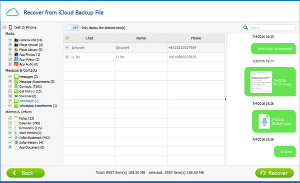 restore whatsapp data from icloud backup