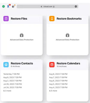 how to restore contacts on iphone from icloud web