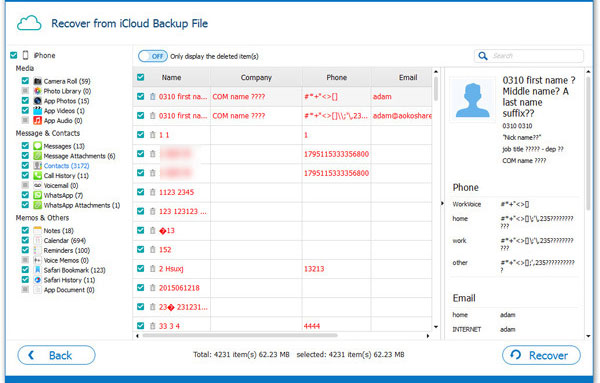 selectively download messages from icloud with iphone data recovery