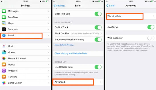 how to check history on iphone in settings