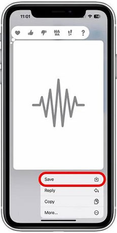 save audio messages to voice memos app