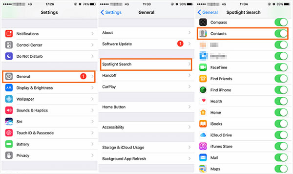 reconfigure spotlight search settings