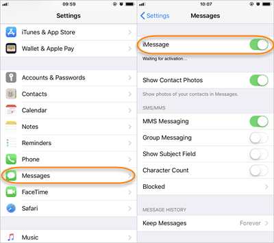 restart messages app