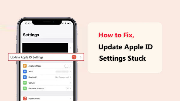 update apple id settings stuck