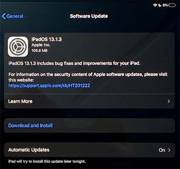update ipados to fix ipad not backing up