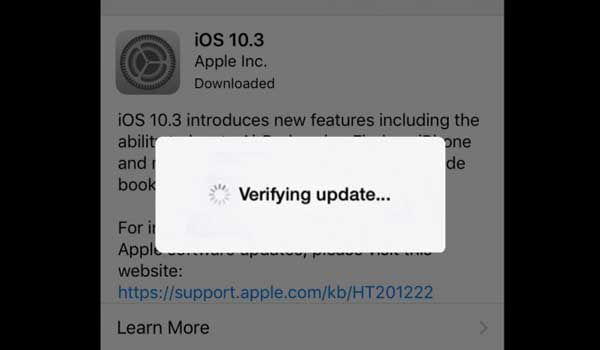 fix iphone stuck on verifying update