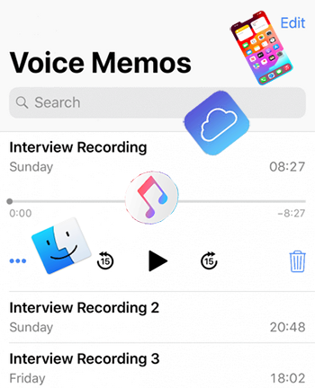 where are voice memos stored on iphone