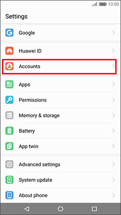 huawei to samsung transfer via google sync