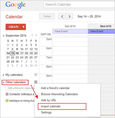 add icloud calendar to google