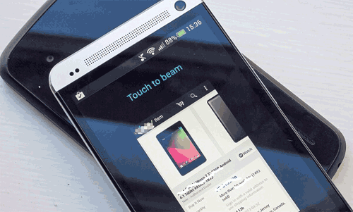 how to transfer photos from one phone to another using android beam