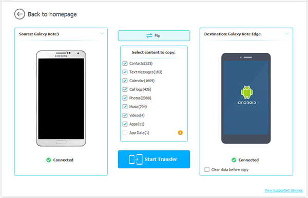 transfer calendar from motorola to samsung