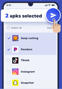 how to send apps via bluetooth using apk share