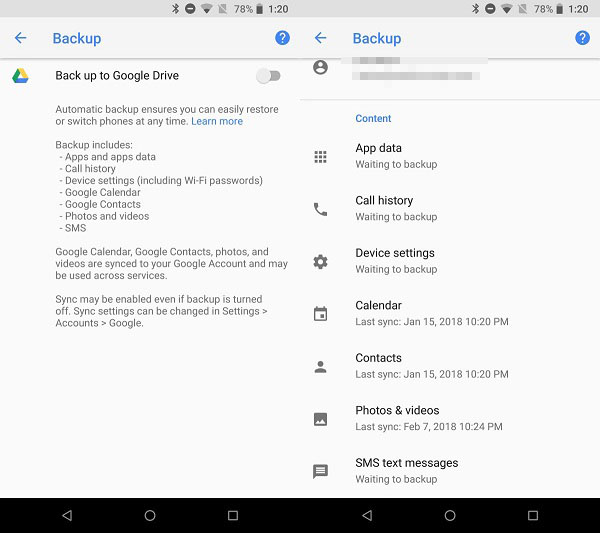 how to switch to a new android phone with google drive
