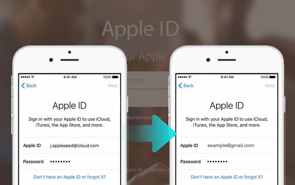 change apple id without losing data