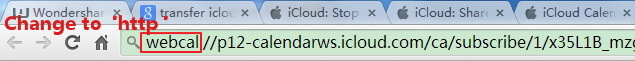 change webcal to http