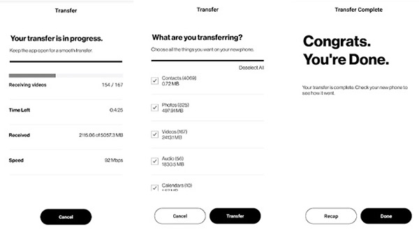 transfer file from pixel to samsung with content transfer app