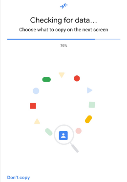 copy data from android to pixel using data transfer tool