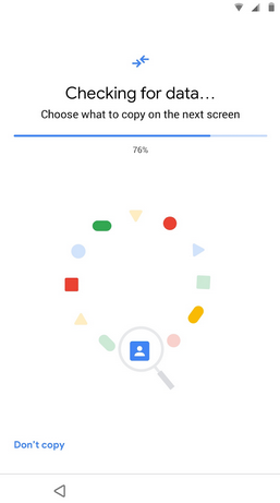 transfer contacts from pixel to pixel with data transfer tool