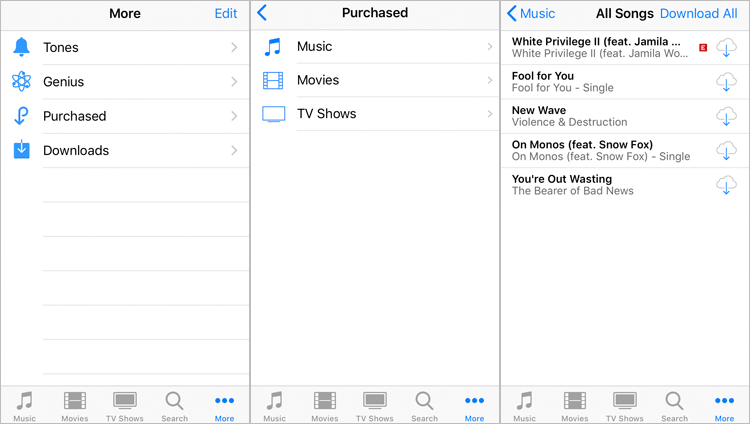 send music from iphone to ipad with itunes store