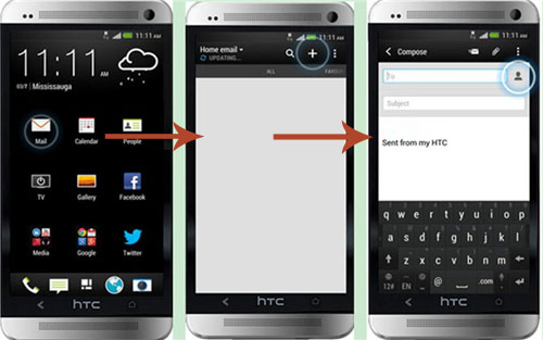 how to transfer htc to iphone via email