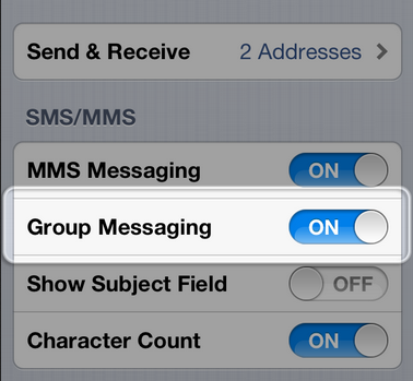 enable group messaging