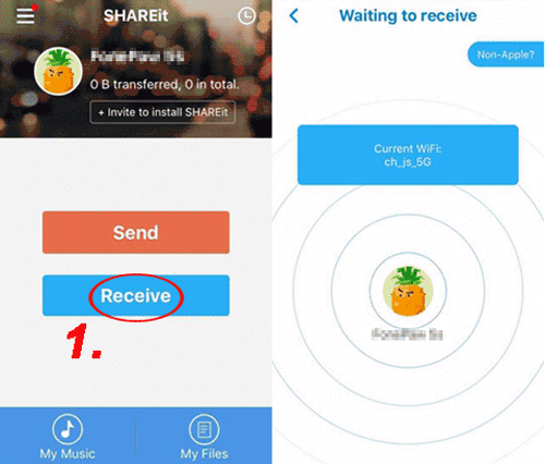 transfer videos from android to iphone with shareit
