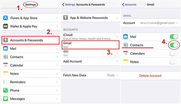 how to transfer contats from galaxy to iphone 15 with google account