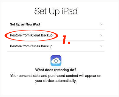 restore icloud backup data to new iphone