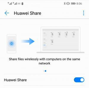 transfer data from huawei to iphone via huawei share