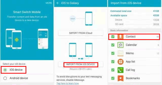 import contacts from iphone to galaxy