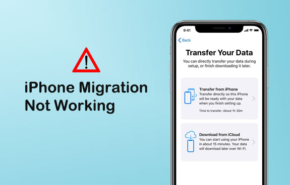 iphone migration not working