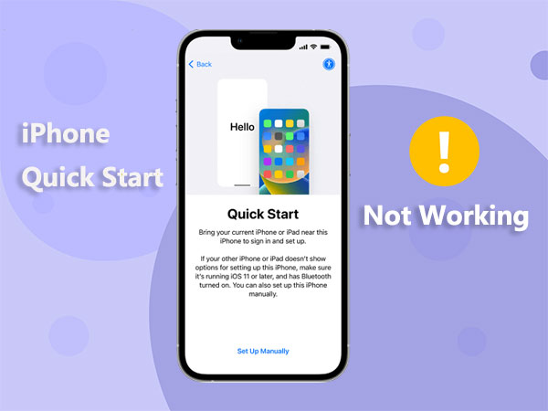 iphone quick start not working