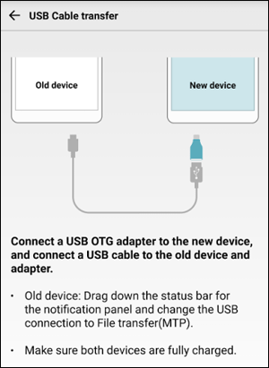 usb transfer with lg mobile switch