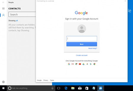 log in to your google account