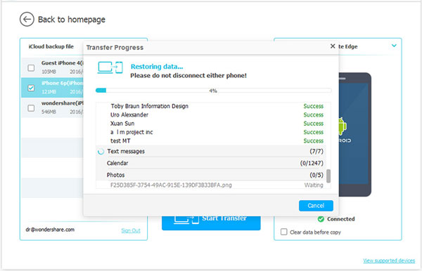 transfer files from icloud to samsung