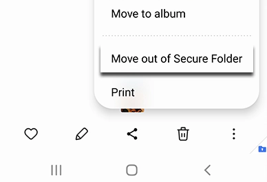 move data out of secure folder