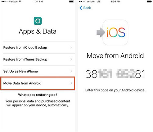 how to transfer photos from android to ipad via move to ios