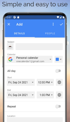 sync icloud calendar with android via one calendar