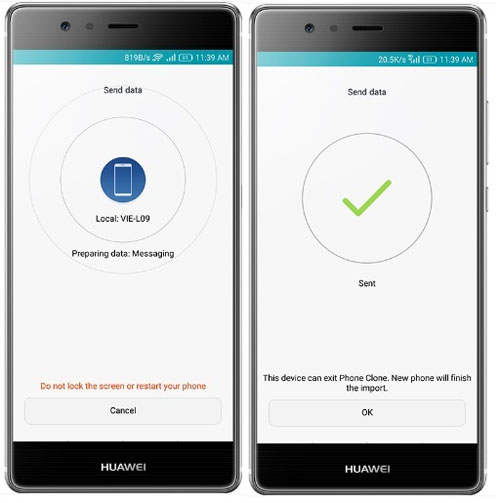 how to use huawei phone clone