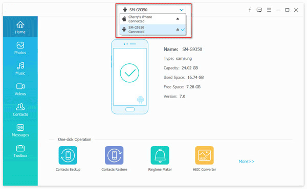 connect samsung and iphone to computer