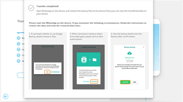 complete whatsapp data transfer