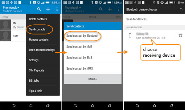 send htc contacts to samsung