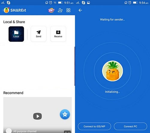 store movie on ipad using shareit