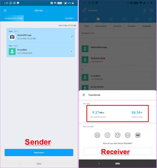how to transfer data from samsung to redmi with shareme