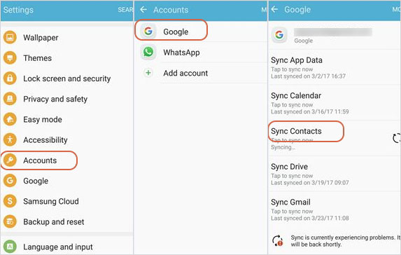 how to copy data from htc to lg using google account