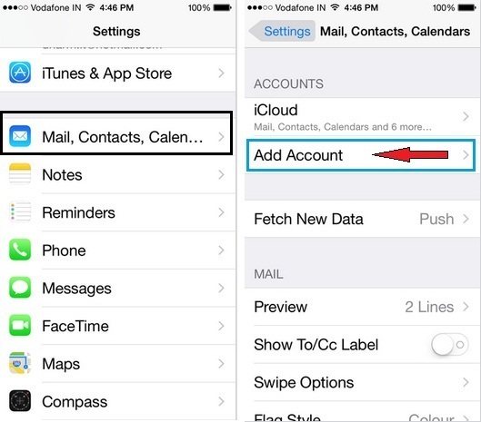 sync gmail data to iphone