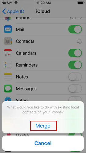 how to transfer contacts from iphone to ipad with icloud