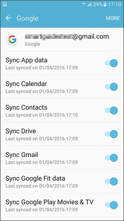sync calendar from android to google